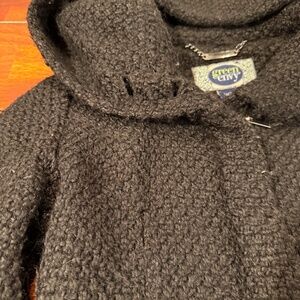 Green Envy Textured Wool-Blend Hooded Coat Size S